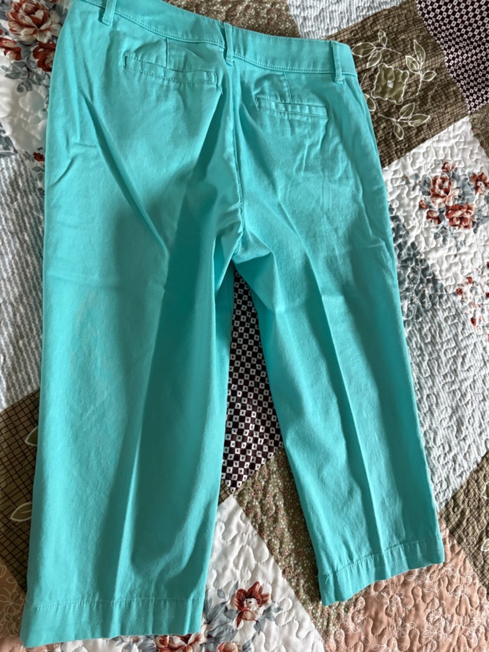 Aqua Cropped Straight Leg Capri - Picture 4 of 4